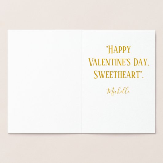 Mijn Valentijnsdag schatje Folie Kaarten (Binnen)