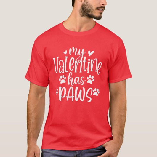 Mijn Valentijnse  hebben het Hondenliefhebber van  T-shirt (Voorkant)