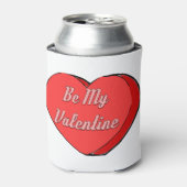 Mijn Valentijnse Snoep tekenen Blikjeskoeler (Blikje Voorkant)