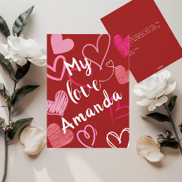 Mijn Valentijnskaart voor mijn liefde Feestdagenkaart