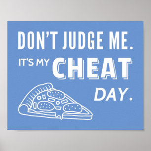 Mijn valsspeldag Eet Pizza Dieet Humor Poster
