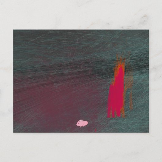 Mijn varken brandde het huis in. briefkaart (Voorkant)