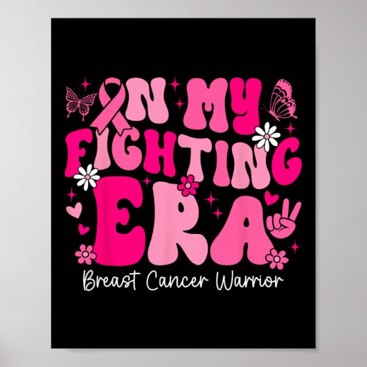 Mijn vechttijdperk Borstkanker Awareness Warrior G Poster (Voorkant)