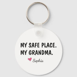 Mijn Veilige Plek Mijn Oma Gepersonaliseerd Sleutelhanger