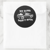 MIJN VELGEN SPINNEN GEEN T-shirt Ronde Sticker (Tas)