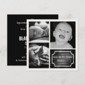 Mijn verhaal begint Chalk Design Geboorteaankondig Aankondiging (Voorkant / Achterkant)