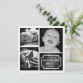 Mijn verhaal begint Chalk Design Geboorteaankondig Aankondiging (Staand voorkant)