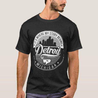 Mijn verhaal begint in Detroit Michigan T-Shir. T-shirt