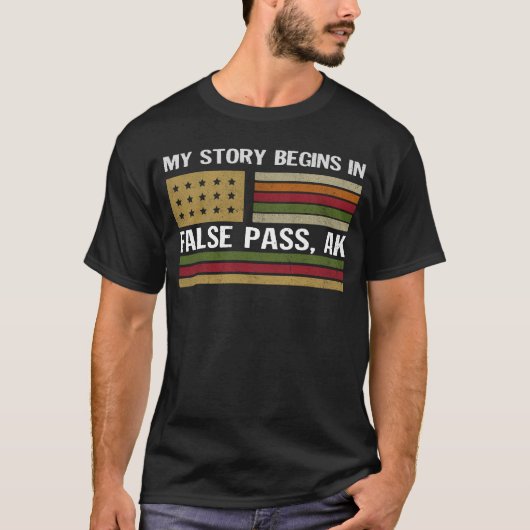 Mijn verhaal begint in FALSE PASS AK T-shirt (Voorkant)