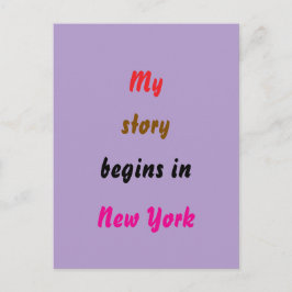 Mijn verhaal begint in New York Briefkaart
