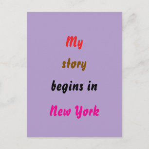 Mijn verhaal begint in New York Briefkaart