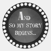 Mijn verhaal begint met krijtontwerp-Sticker