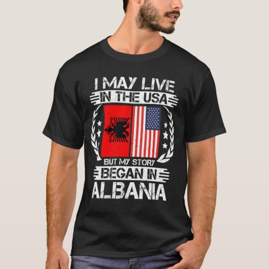 Mijn verhaal begon in Albanië T-shirt (Voorkant)