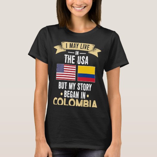 Mijn verhaal begon in Colombia T-shirt (Voorkant)