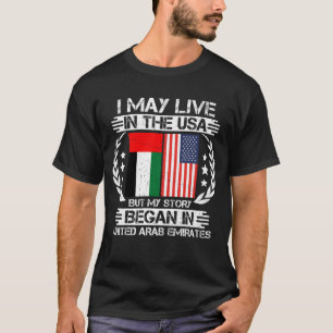 Mijn verhaal begon in de Verenigde Arabische Emira T-shirt