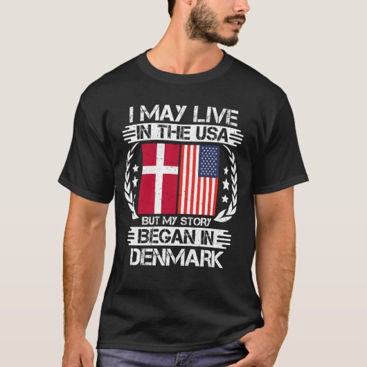 Mijn verhaal begon in Denemarken T-shirt (Voorkant)