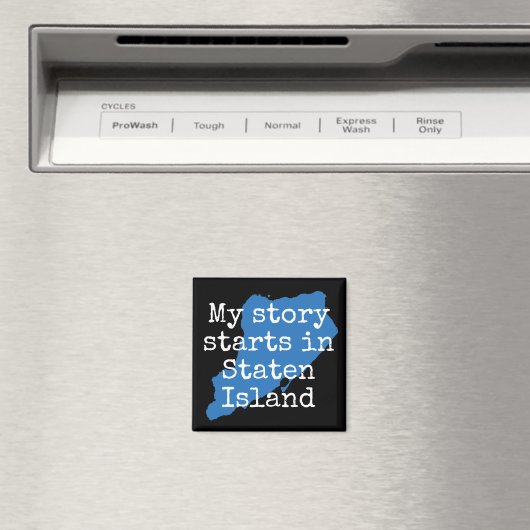 Mijn verhaal begon in Staten Island NY magneet (Insitu (Vaatwasser))