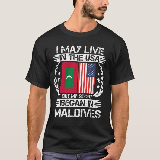 Mijn verhaal begon op de Malediven T-shirt (Voorkant)