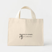 Mijn verhaal is eenvoudig mini tote bag (Voorkant)