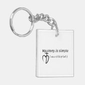 Mijn verhaal is eenvoudig sleutelhanger (Voorkant Links)