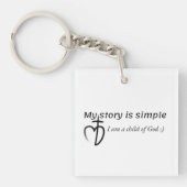 Mijn verhaal is eenvoudig sleutelhanger (Voorkant)