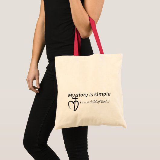 Mijn verhaal is eenvoudig tote bag (Voorkant (product))