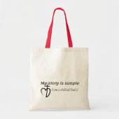 Mijn verhaal is eenvoudig tote bag (Voorkant)