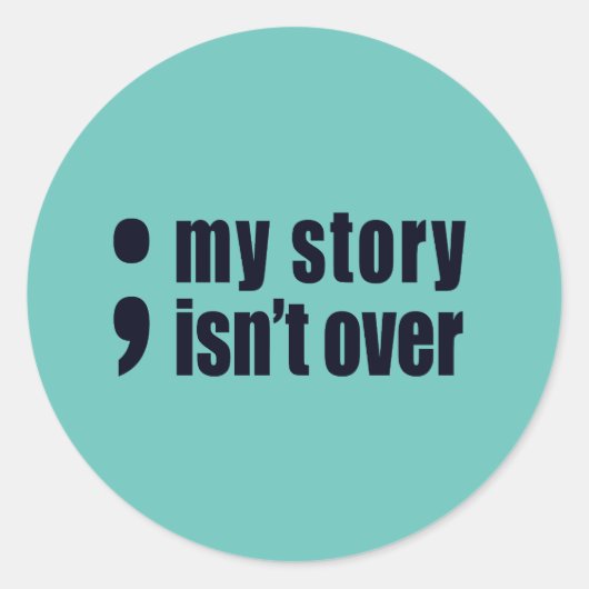 Mijn verhaal is niet voorbij ronde sticker (Voorkant)