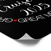 Mijn verjaardag Cruise Trip 2025 Vakantie Matching Poster (Hoek)