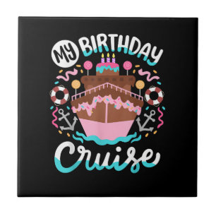 Mijn verjaardag cruise vakantie zeiltocht reis tegeltje
