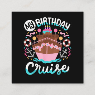 Mijn verjaardag cruise vakantie zeiltocht trip informatiekaartje