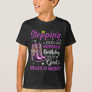 Mijn verjaardag in oktober binnentreden met Gods g T-shirt