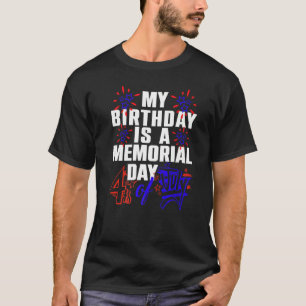Mijn verjaardag is op de vierde verjaardag van de  t-shirt