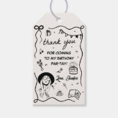 Mijn verjaardag Retro verjaardag Cadeaulabel (Voorkant)