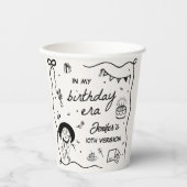 Mijn verjaardag Retro verjaardag Papieren Bekers (Voorkant)