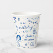 Mijn verjaardag Retro verjaardag Papieren Bekers (Voorkant)