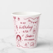 Mijn verjaardag Retro verjaardag Papieren Bekers (Voorkant)