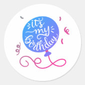 mijn verjaardag ronde sticker (Voorkant)
