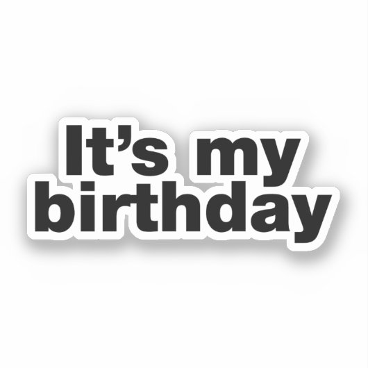 Mijn verjaardag sticker (Voorkant)