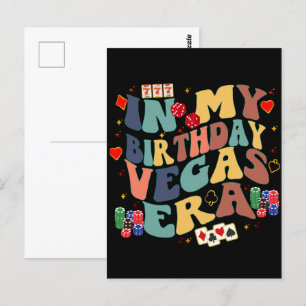Mijn verjaardag Vegas Era vakantiefeest reis Briefkaart