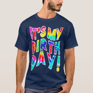 Mijn verjaardag voor vrouwenMeisjes Retro ie Dye T-shirt