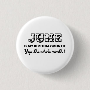 Mijn verjaardagsmaand op maat ronde button 3,2 cm
