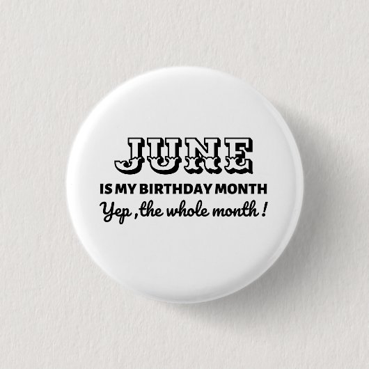 Mijn verjaardagsmaand op maat ronde button 3,2 cm (Voorkant)