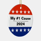 Mijn verkiezingsprobleem 2024 keramisch ornament (Rechts)