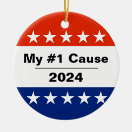 Mijn verkiezingsprobleem 2024 keramisch ornament