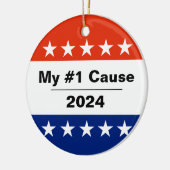 Mijn verkiezingsprobleem 2024 keramisch ornament (Links)