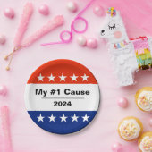 Mijn verkiezingsprobleem 2024 papieren bordje (Feest)