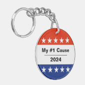 Mijn verkiezingsprobleem 2024 sleutelhanger (Voorkant Links)