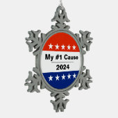 Mijn verkiezingsprobleem 2024 tin sneeuwvlok ornament (Links)