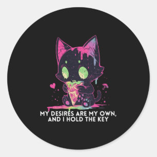 Mijn verlangens zijn de mijne en ik heb de stoïcij ronde sticker